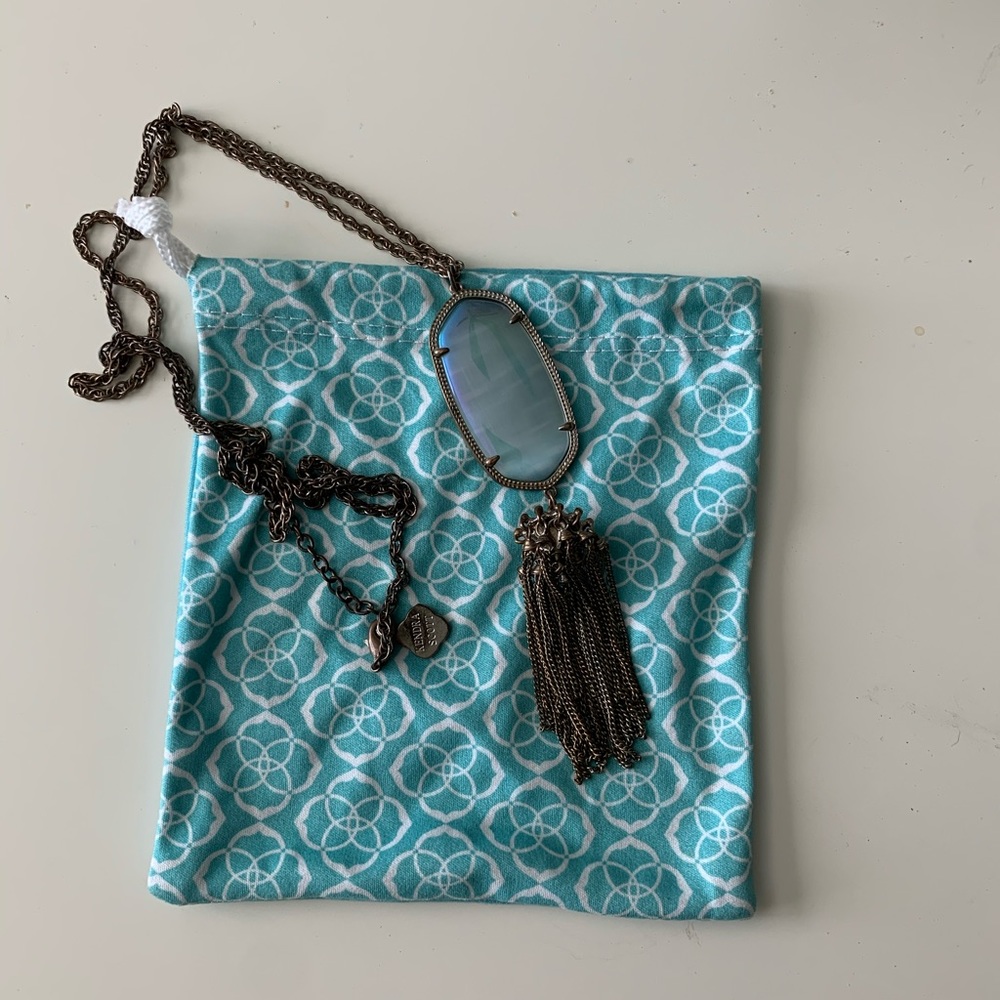 Kendra Scott Silver Pendant w/ translucent stone